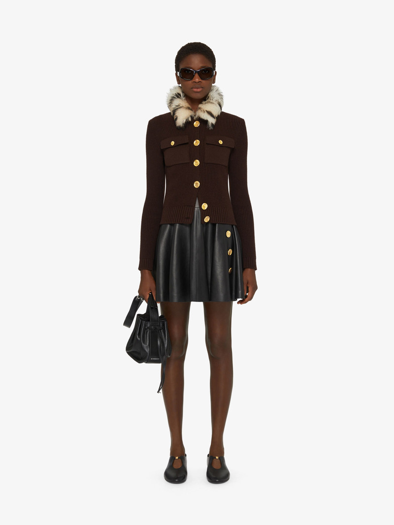 Givenchy CARDIGAN IN WOOL AND CASHMERE WITH FUR COLLAR outlook