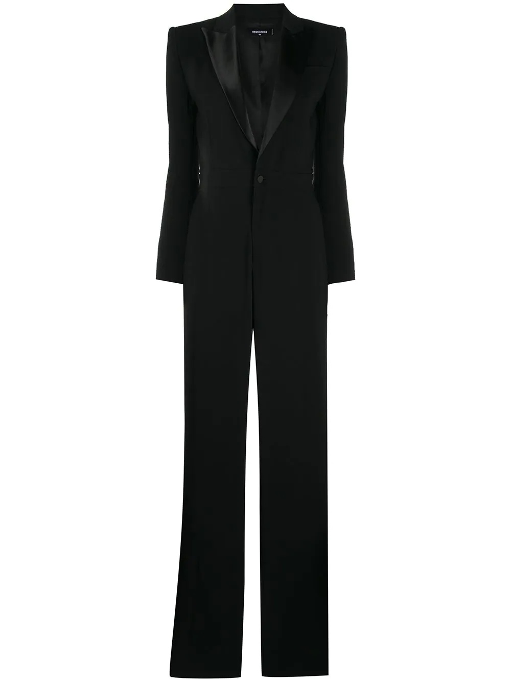 straight-leg tuxedo jumpsuit - 1