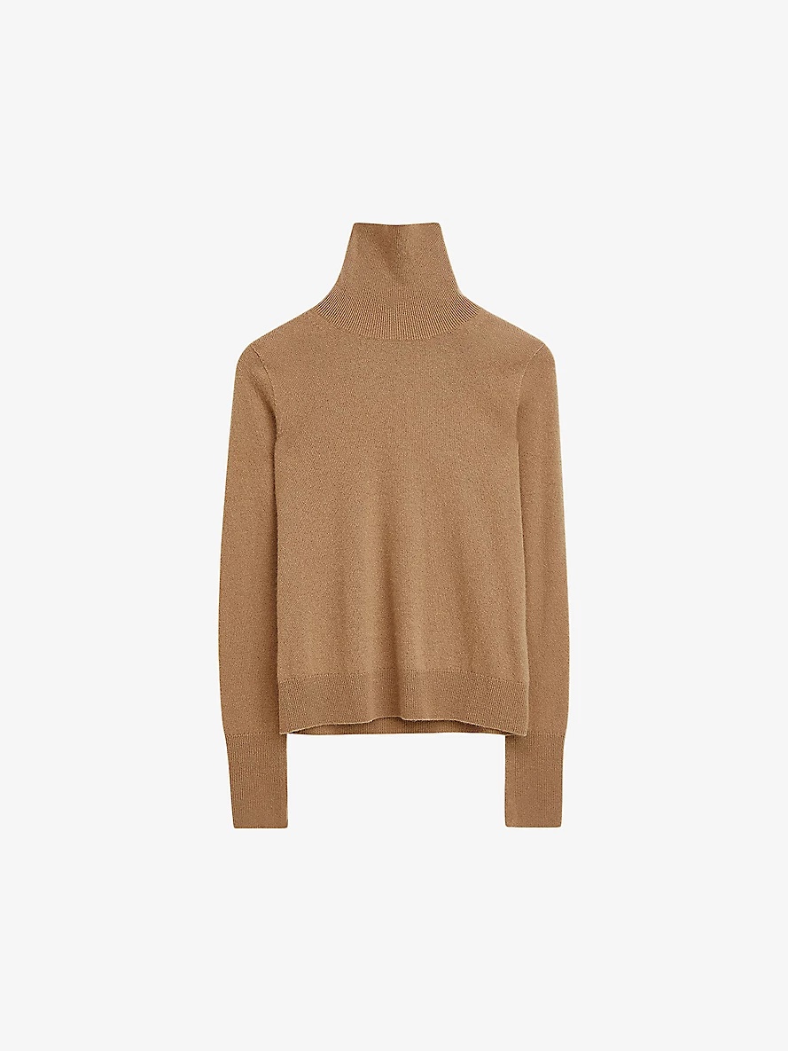 High-neck regular-fit cashmere jumper - 1