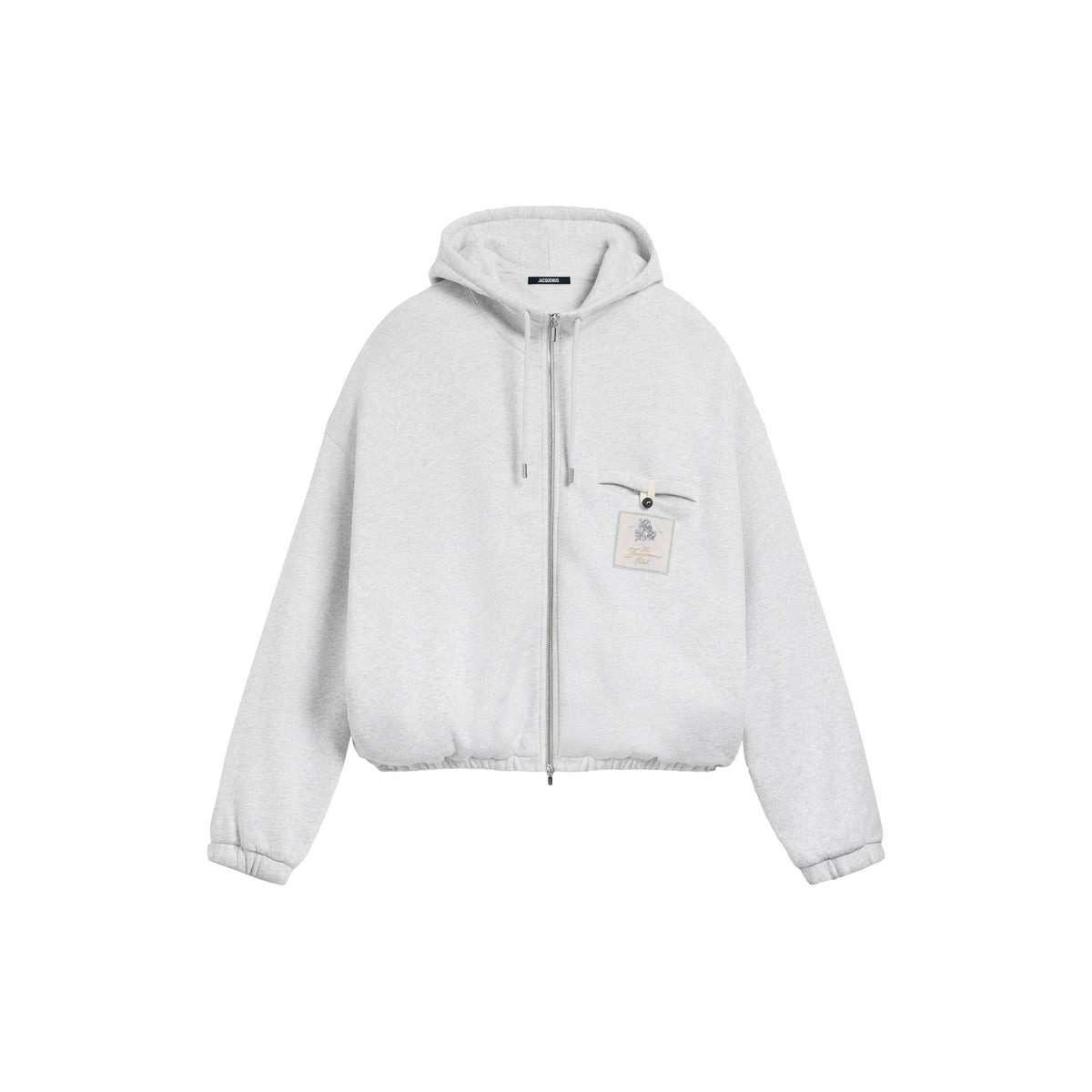 CLUB LOGO ZIPPED HOODIE (ATHLETIC CLUB GREY) - 1