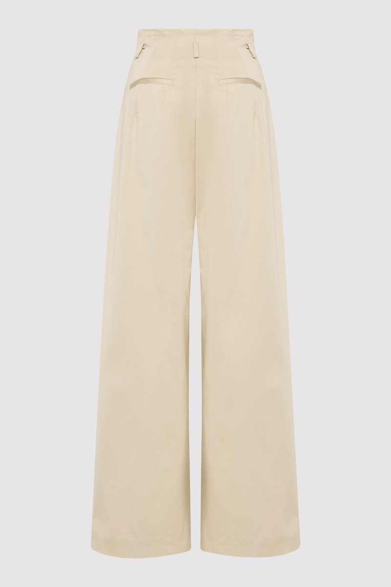 ST. AGNI Cotton Paperbag Waist Trousers - Champagne outlook