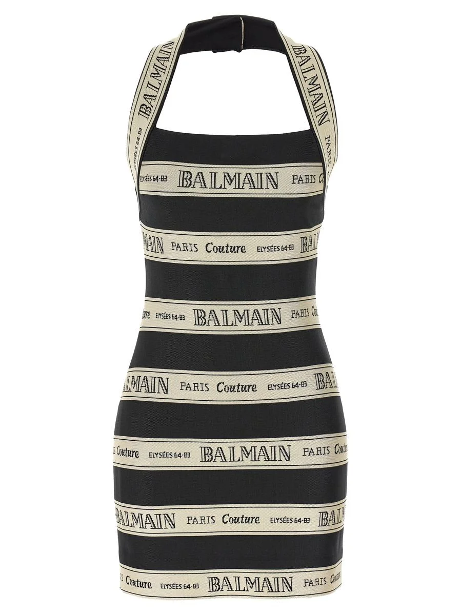 Balmain Black Viscose Dress - 1