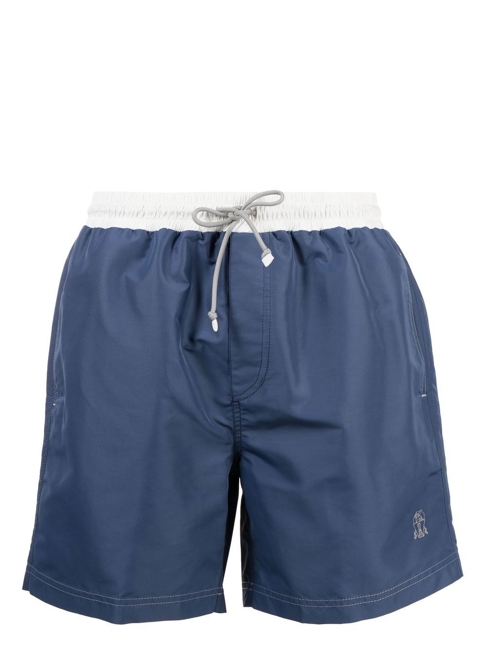 drawstring logo swim shorts - 2