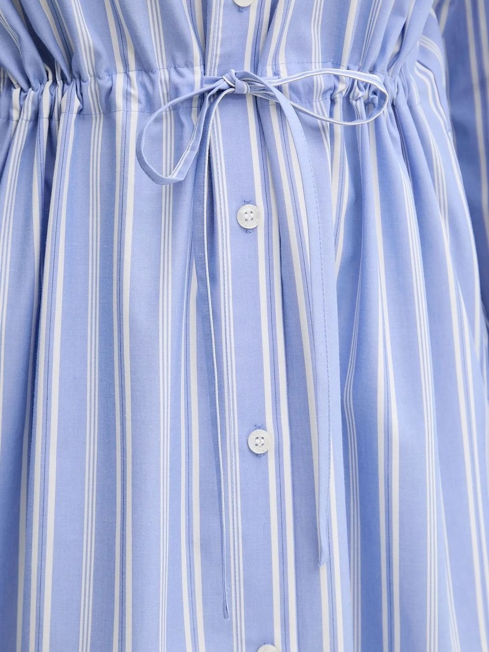 Sacatan striped drawstring shirt dress - 4