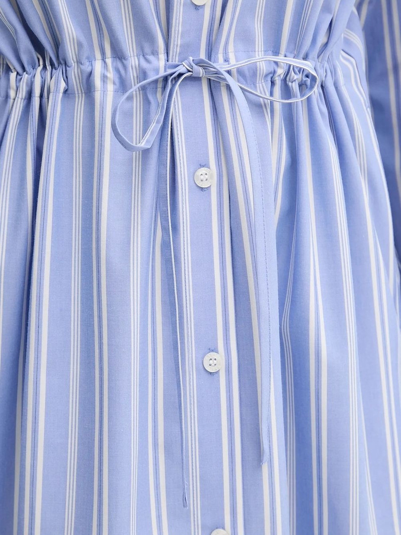 Sacatan striped drawstring shirt dress 4