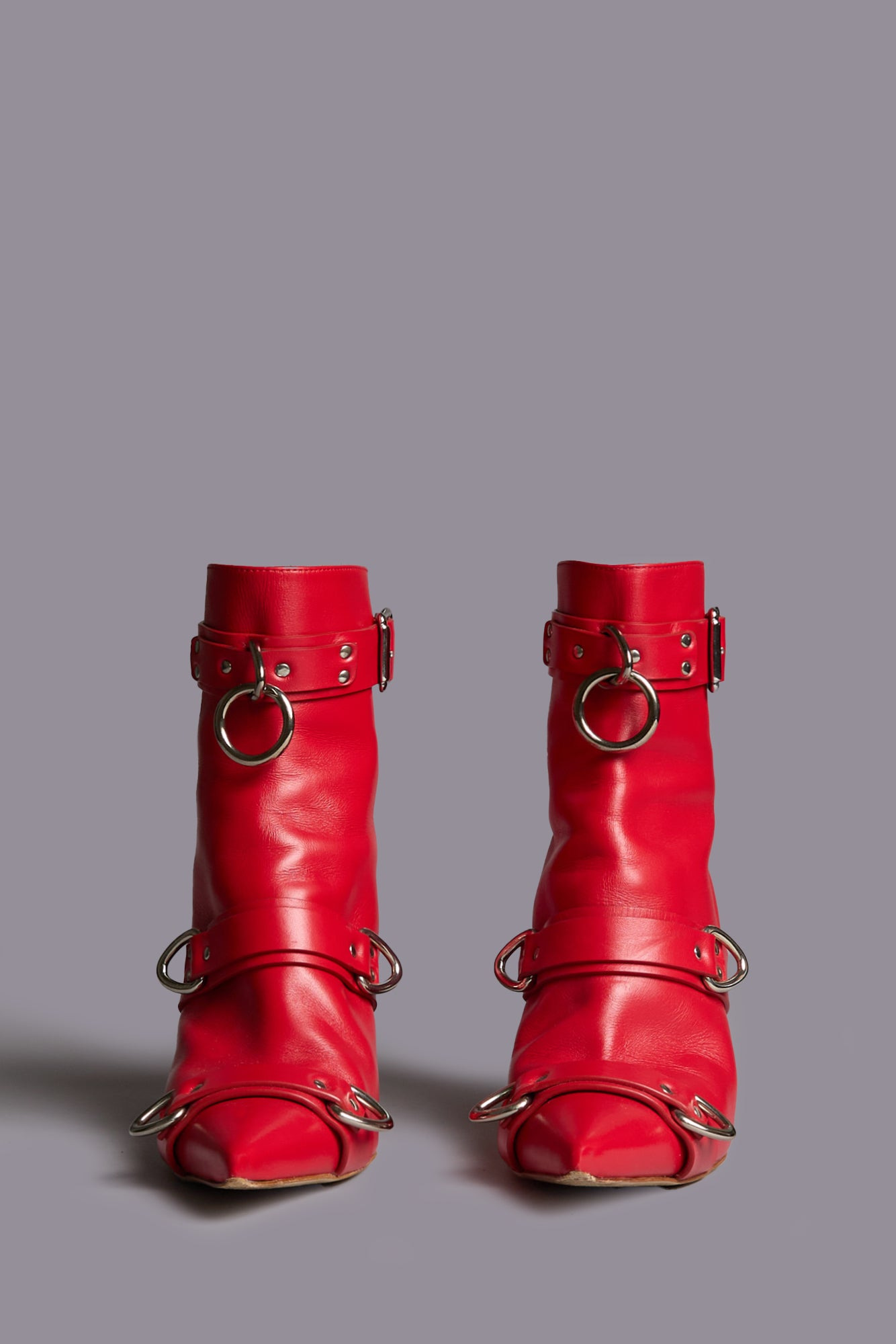 STRAPPED SKINNY ANKLE HEELED BOOT - 3