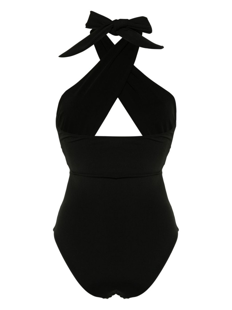 Nanushka cut-out halterneck swimsuit outlook