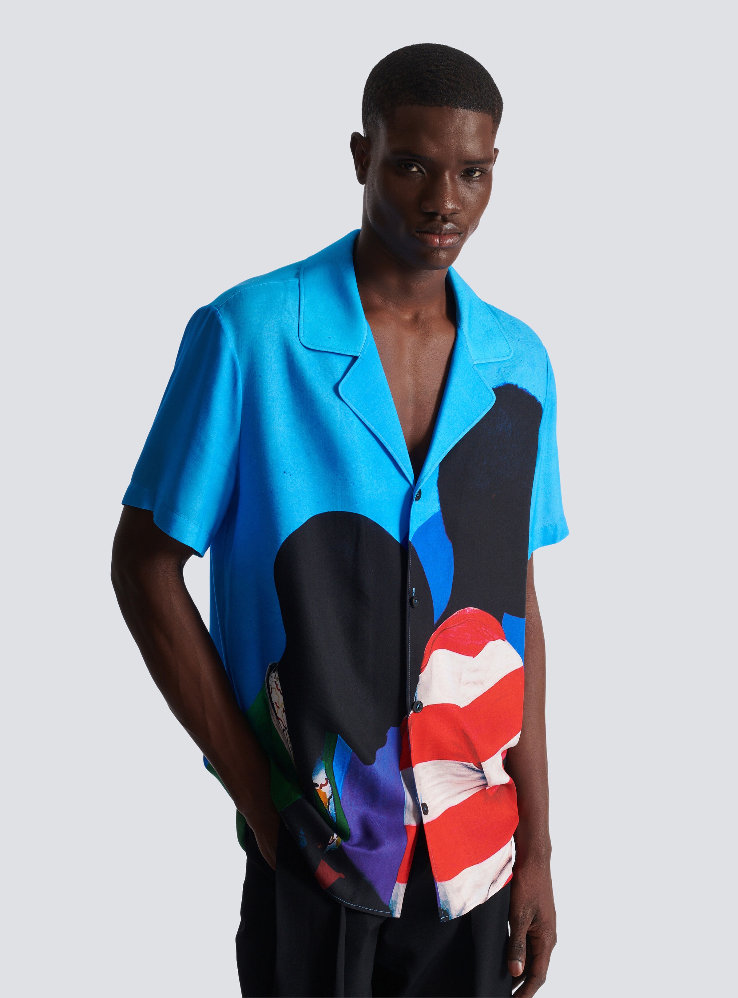 Twill pyjama shirt with Prince Gyasi print - 6