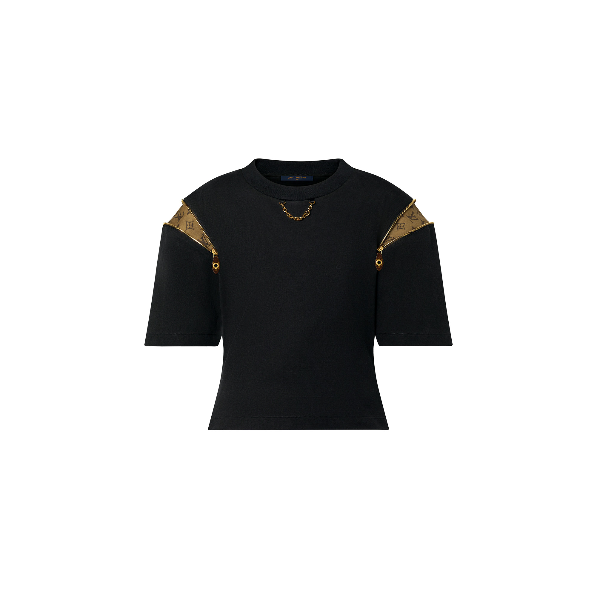 Zipper Sleeve T-Shirt - 1