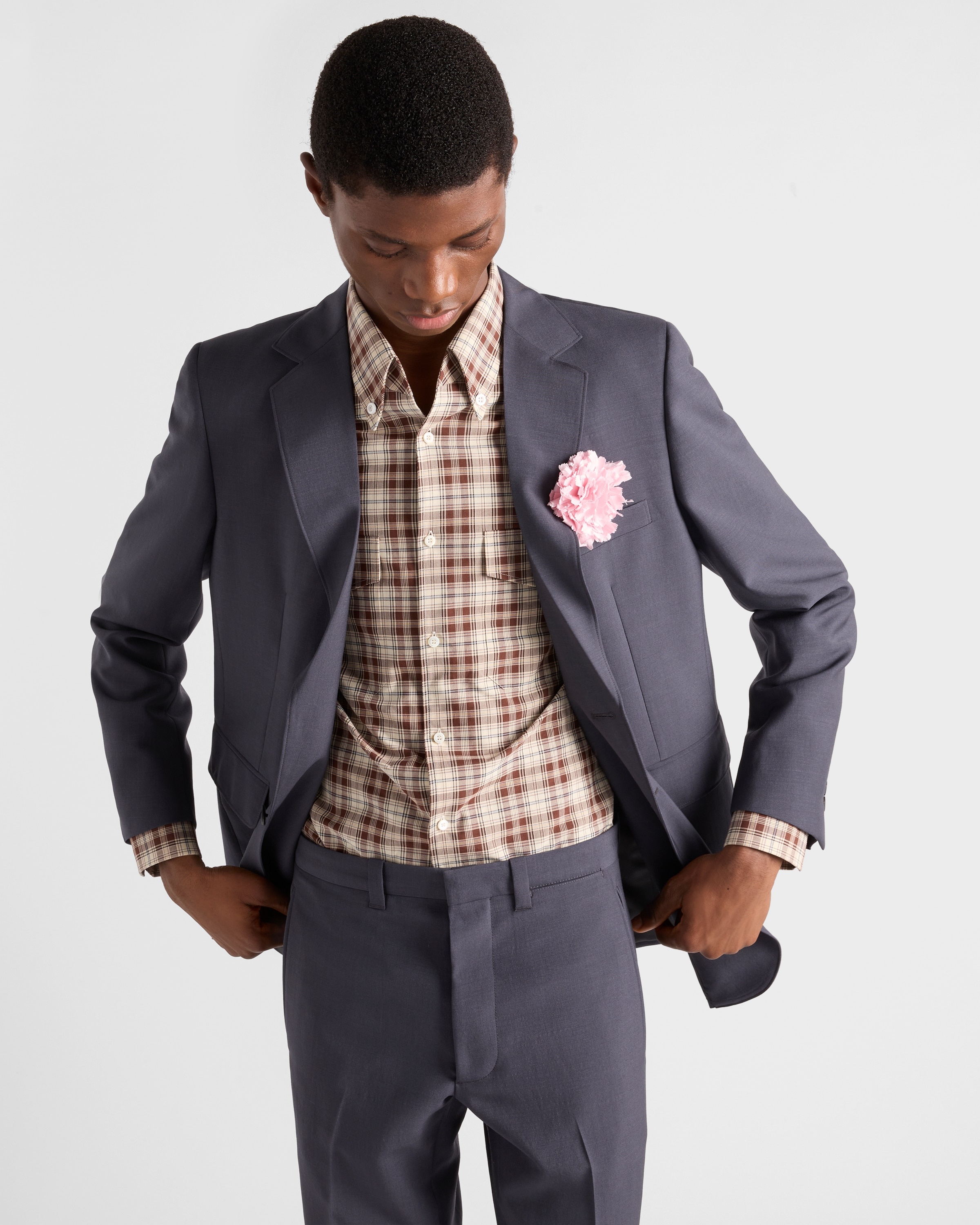 Checked cotton button-down shirt - 3