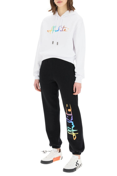 Off-White CROP HOODIE RAINBOW LOGO outlook