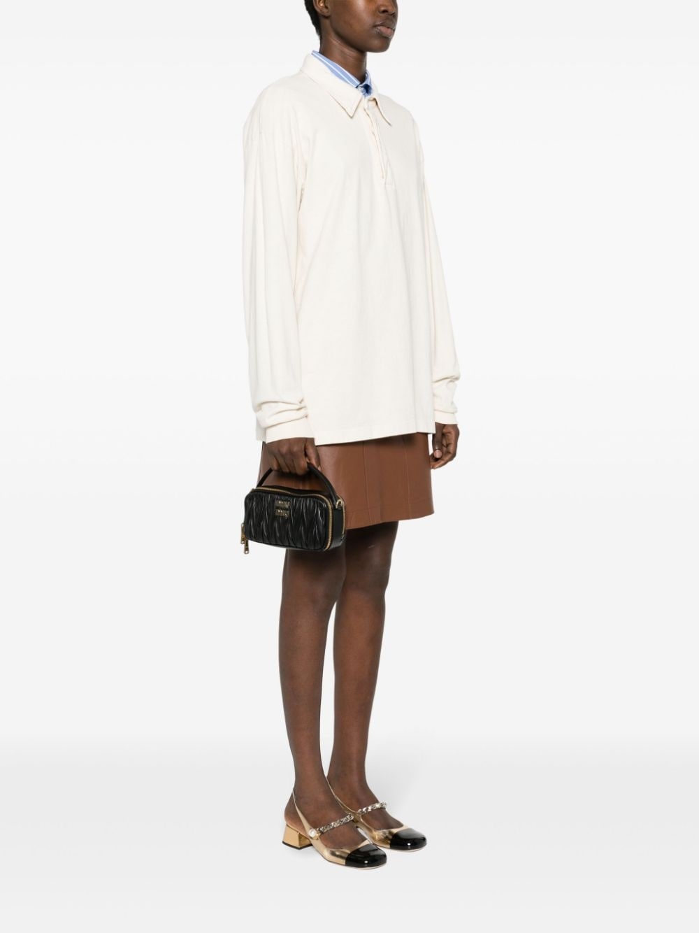 MatelassÃ© leather cross-body bag - 2