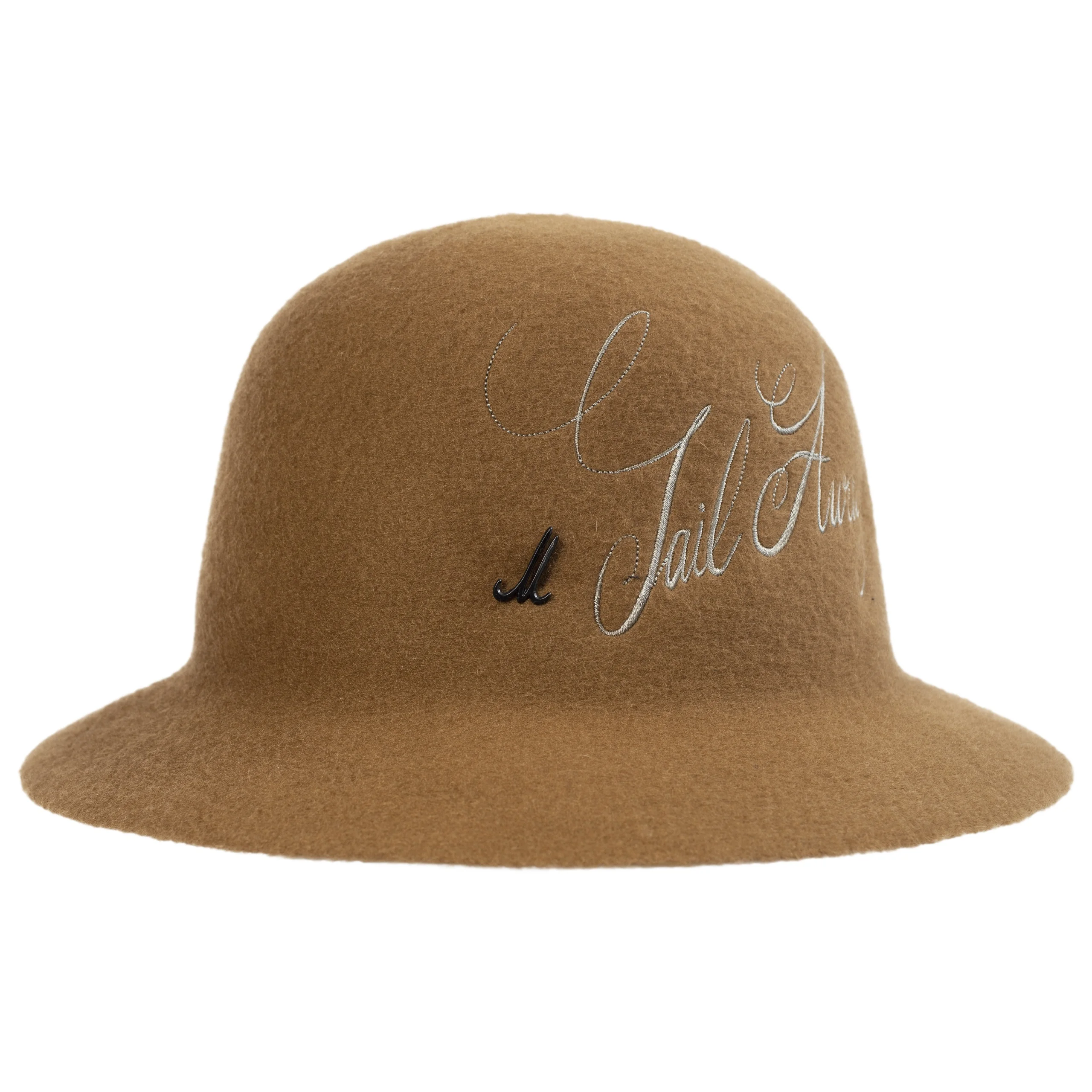 Junya Watanabe MAN EMBROIDERED LOGO HAT IN BROWN | REVERSIBLE