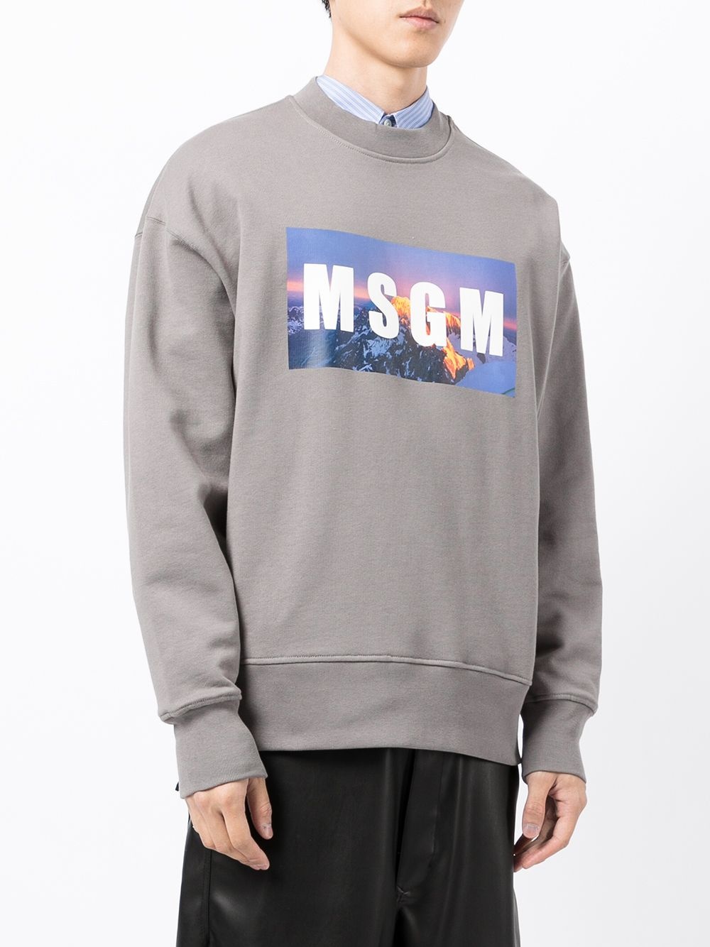 logo print sweatshirt - 4