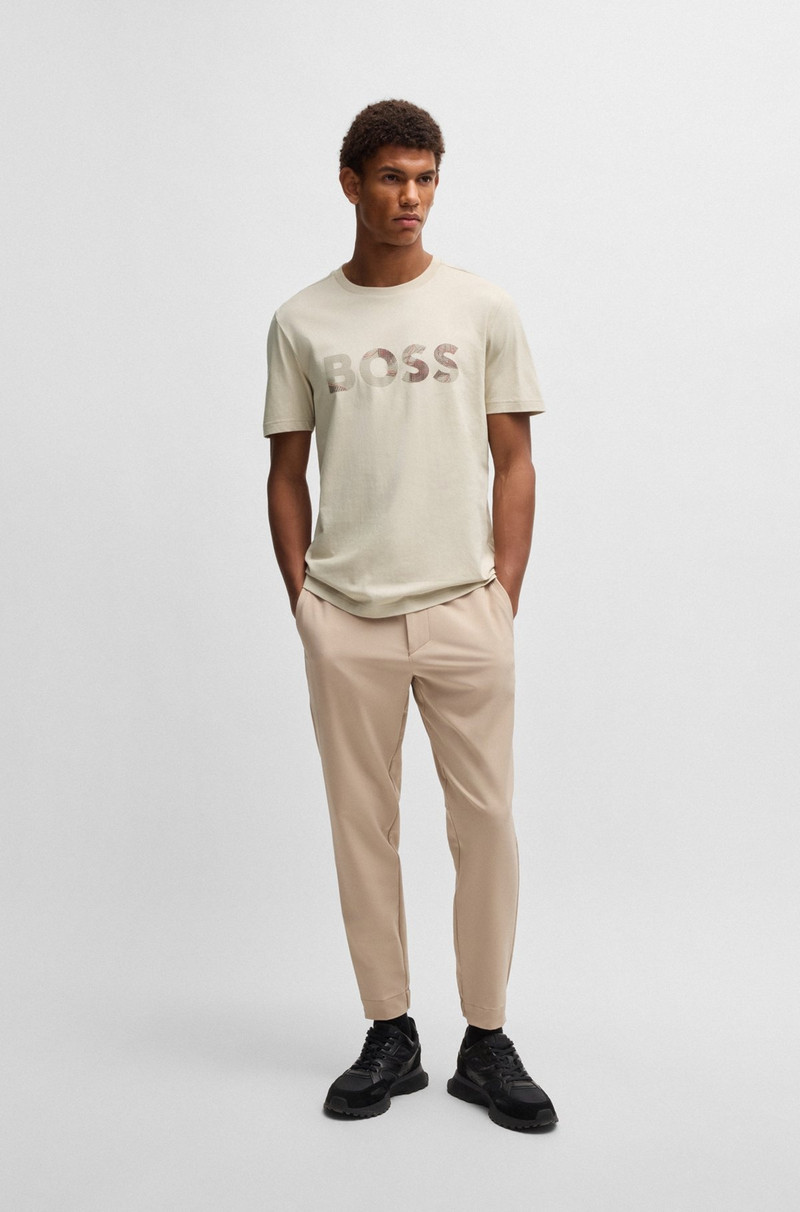 BOSS COTTON-JERSEY T-SHIRT WITH LOGO PRINT outlook