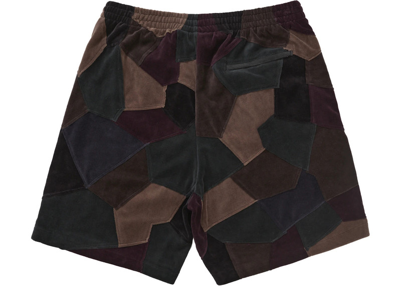 Supreme Supreme Patchwork Velour Short Dark Navy outlook