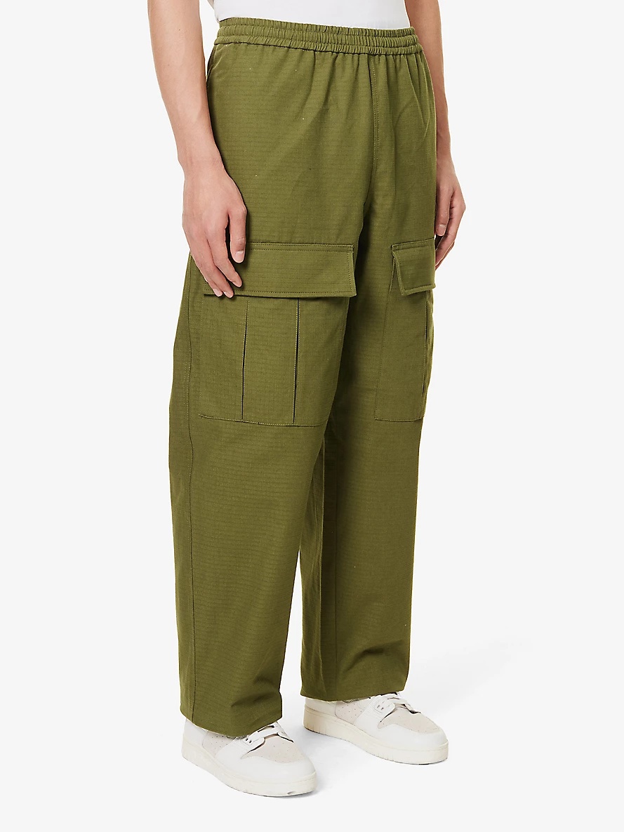Prudento flap-pocket relaxed-fit wide-leg cotton trousers - 3
