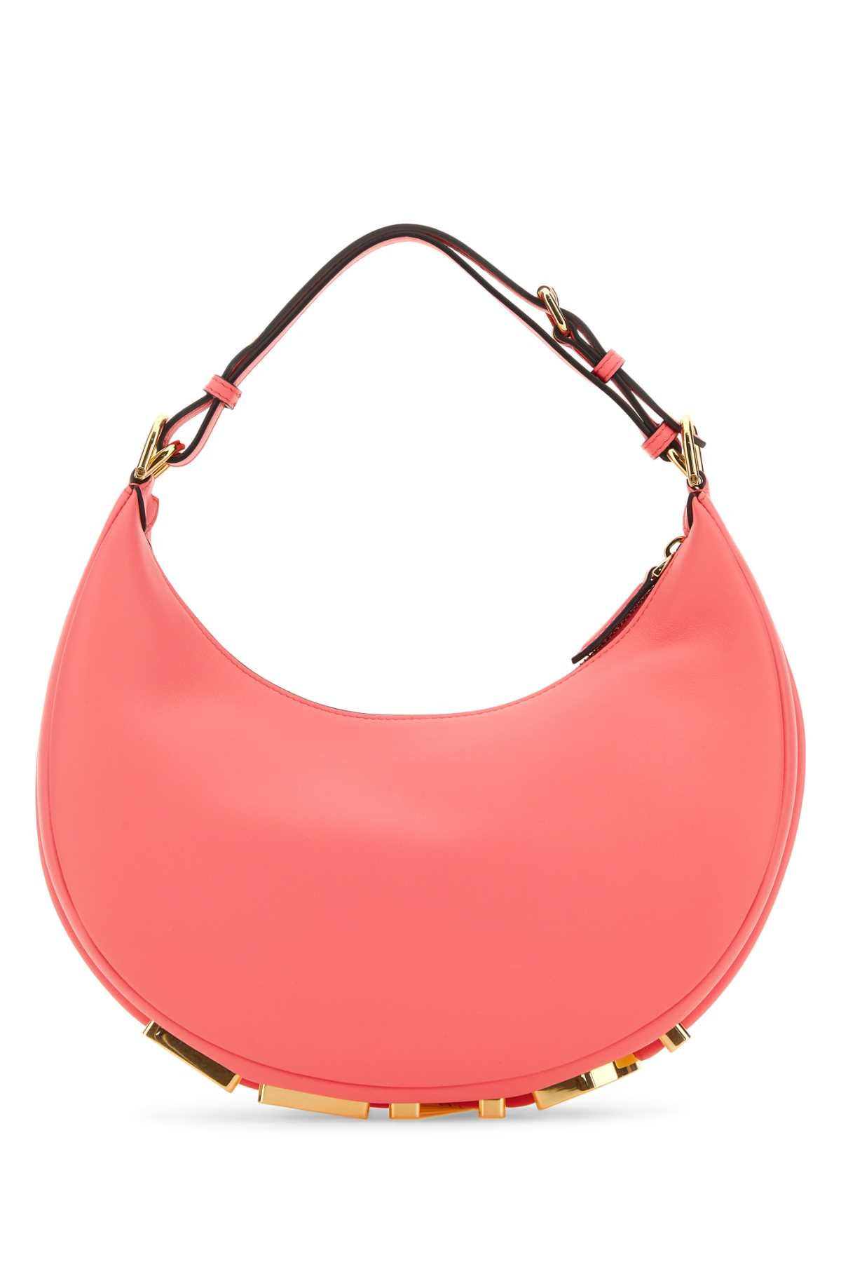 Fendi Women Pink Leather Small Fendigraphy Handbag - 3