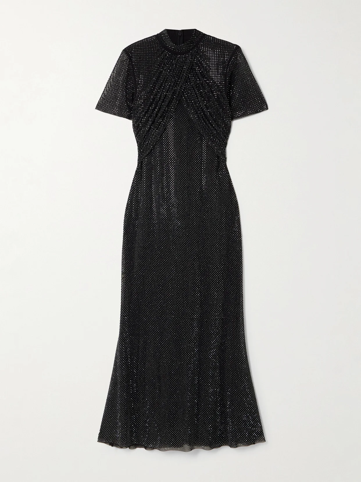 Crystal-embellished Gathered Tulle Midi Dress - 1