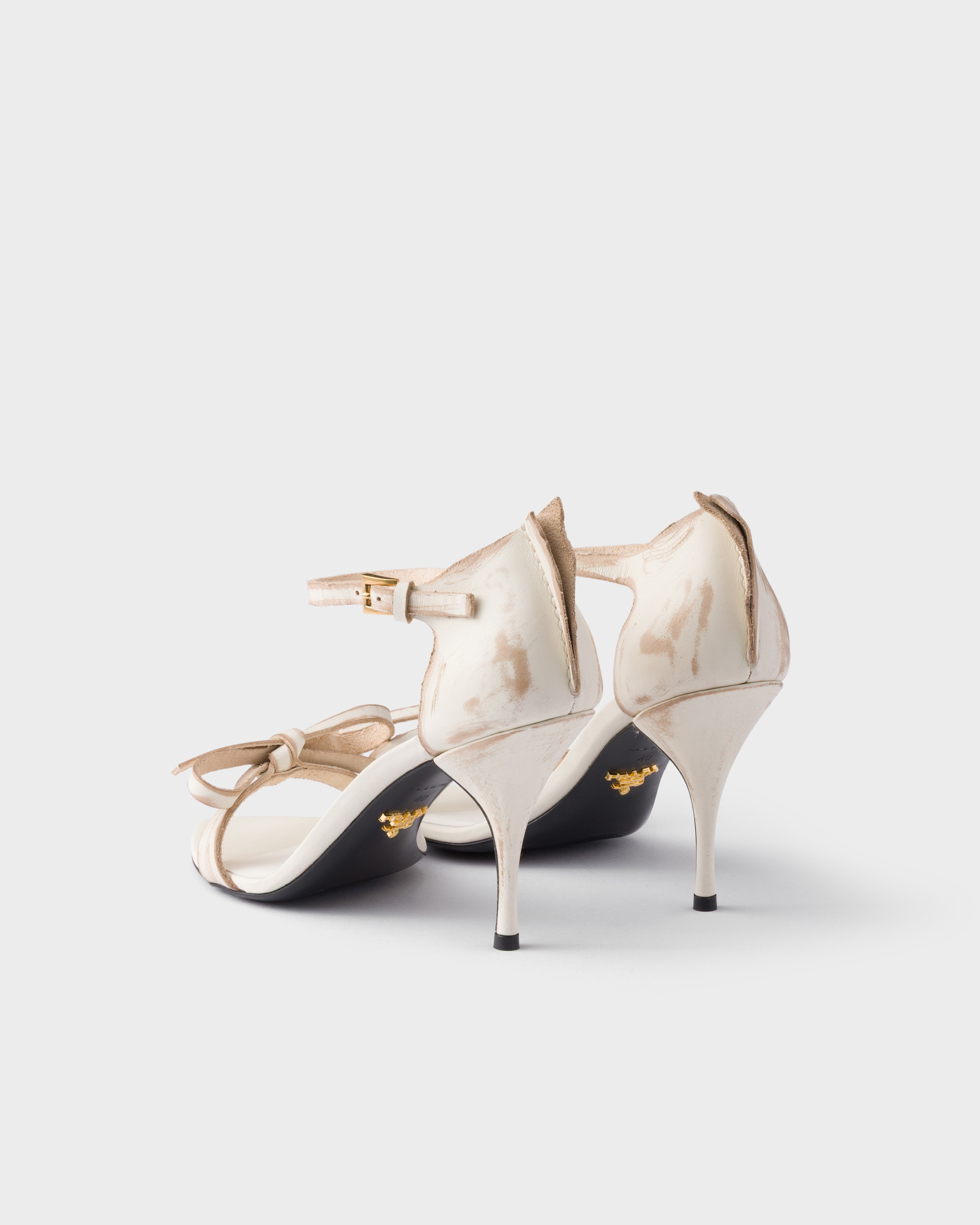 Leather bow sandals - 4