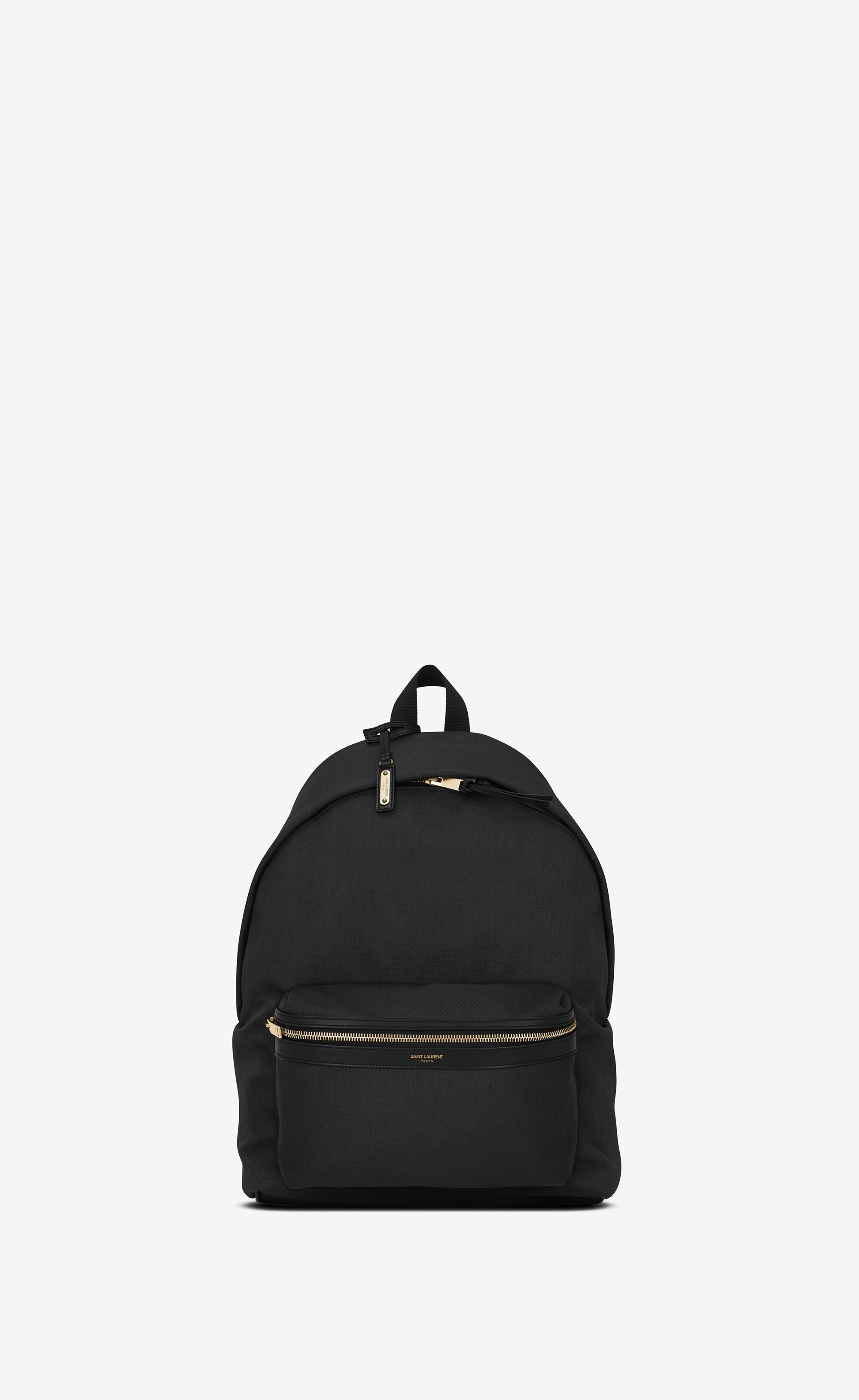 city toy backpack in econyl®, smooth leather and canvas - 1