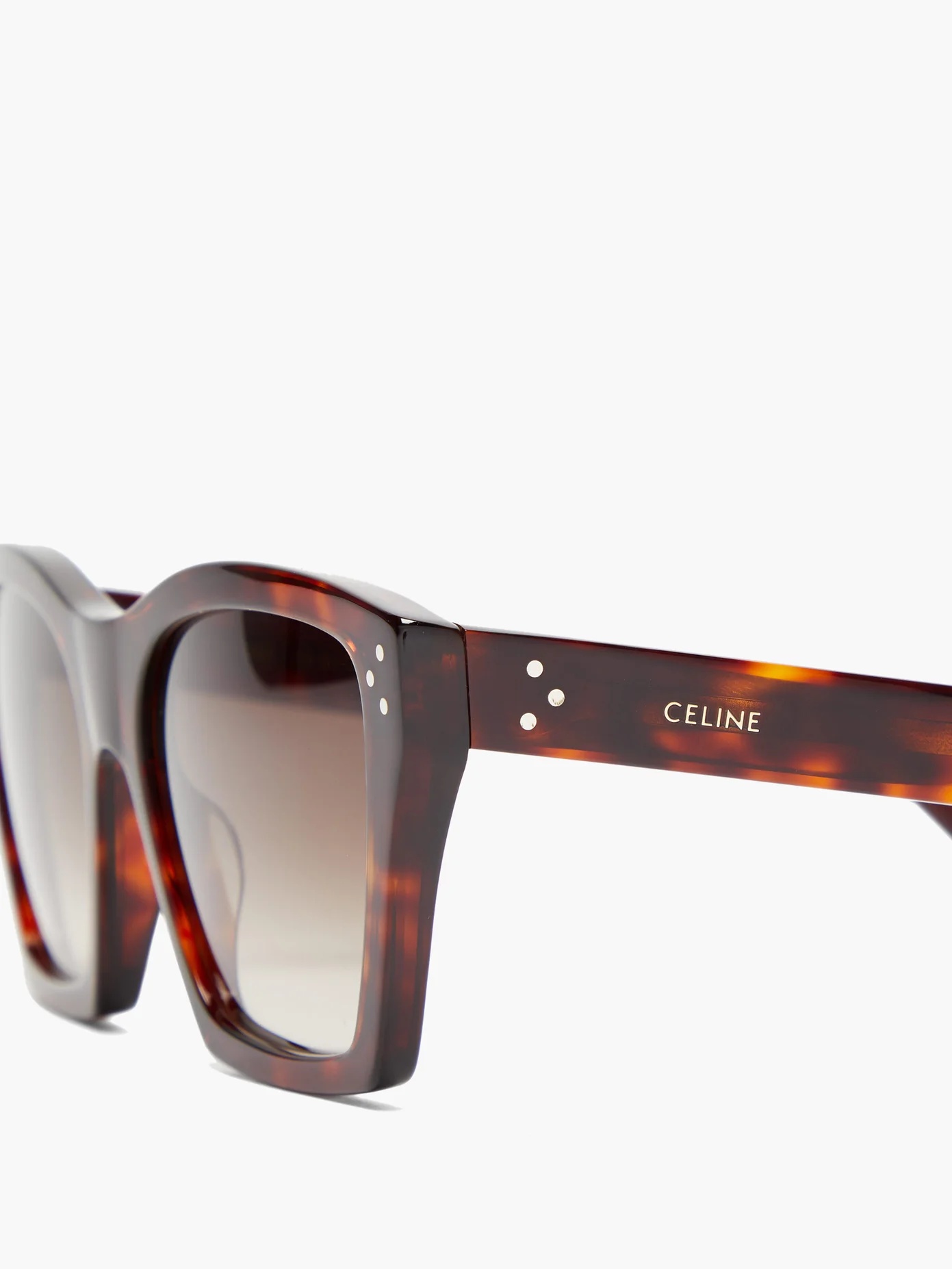 Square tortoiseshell-effect acetate sunglasses - 6