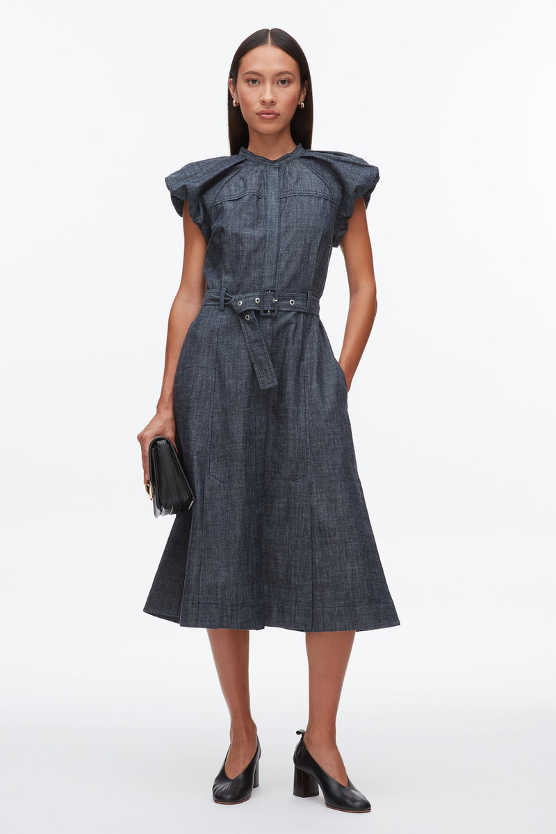 Denim Puff Sleeve Dress 1