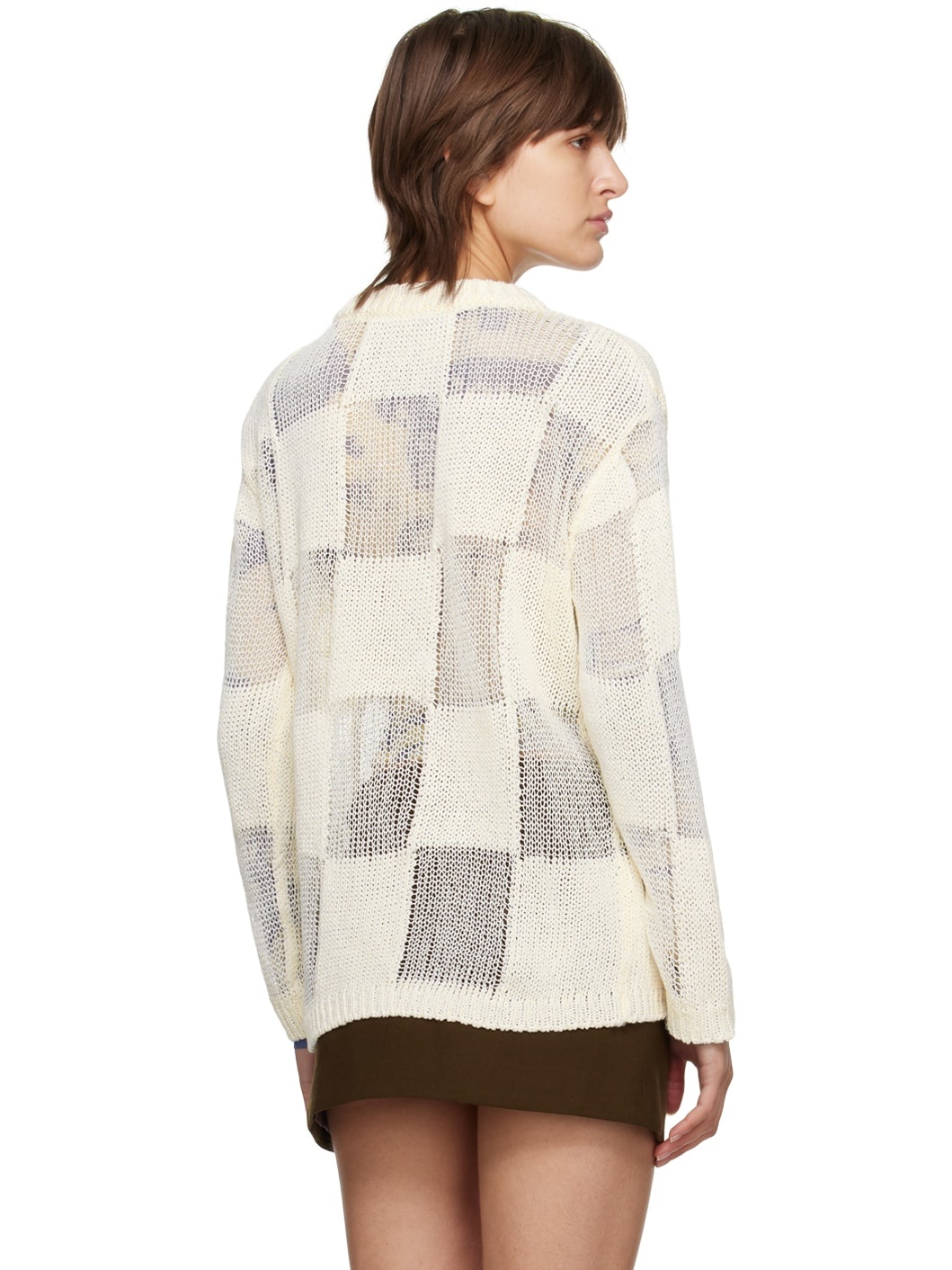 Off-White Checkerboard Sweater - 3