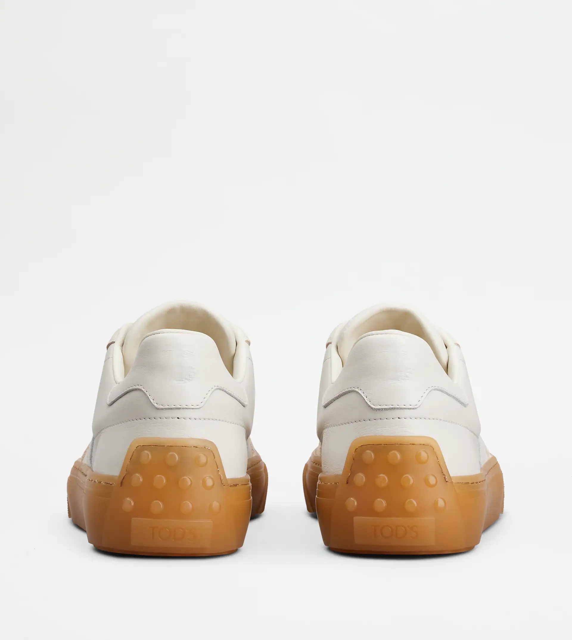 TOD'S SNEAKERS IN LEATHER - WHITE - 3