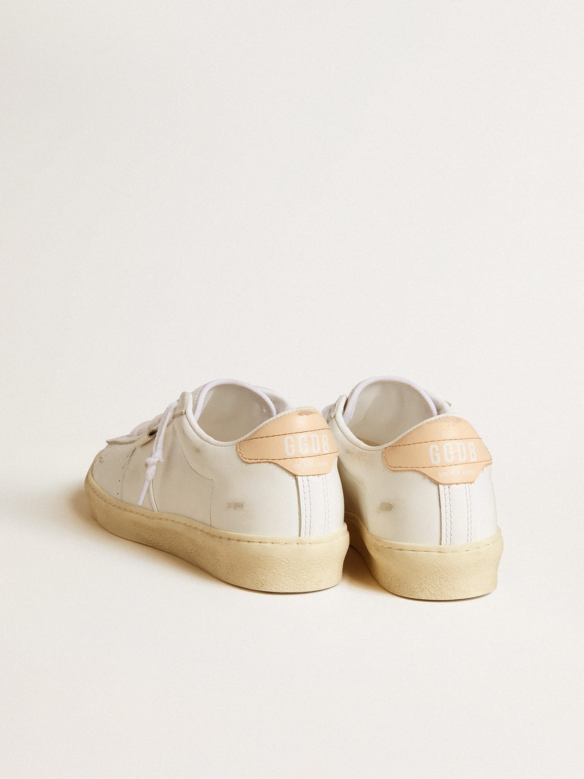 Matchstar in leather with peach pink heel tab - 5