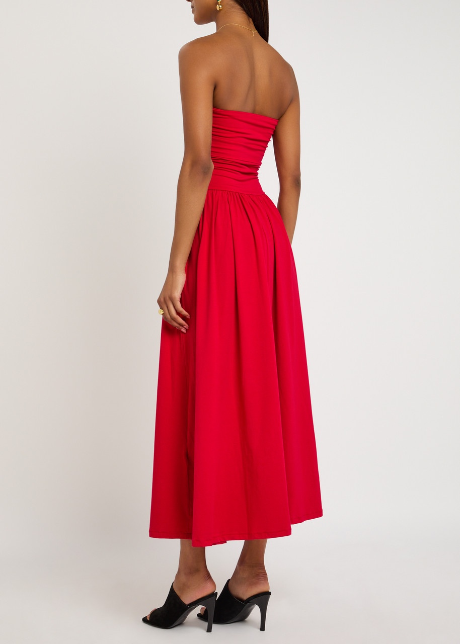 BY Malene Birger Marciella Strapless Stretch-cotton Maxi Dress - 3