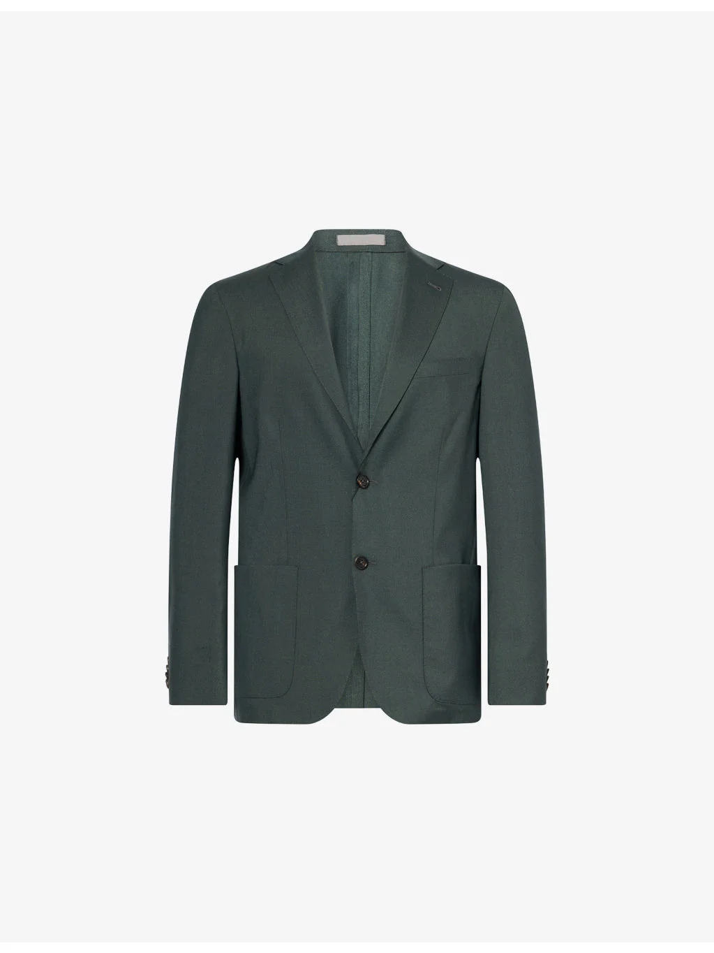 Regular-Fit Notch-Lapels Wool And Silk Blazer - 1