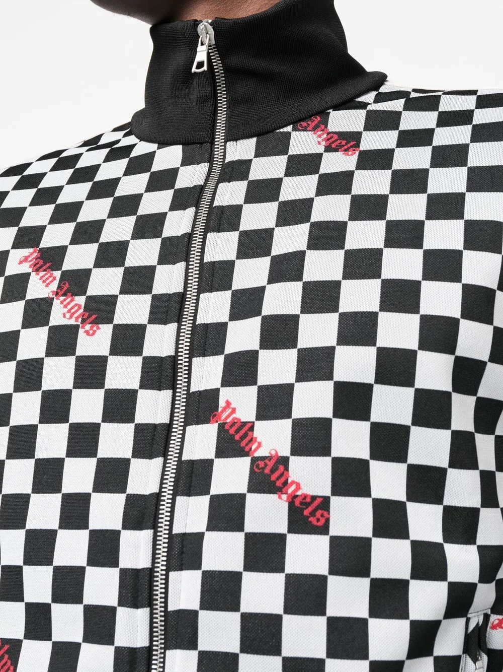damier-print track jacket - 5