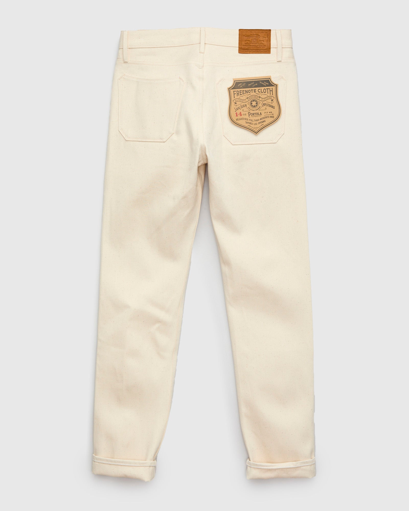 "Portola" 14oz Ecru Selvedge Denim - Tapered Fit - 3