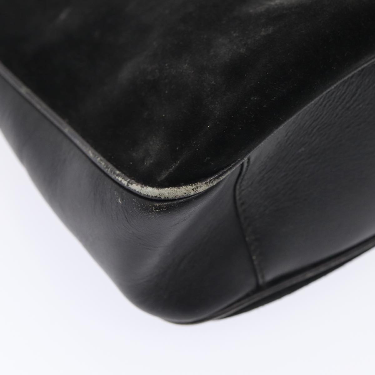 GUCCI Bamboo Hand Bag Suede Black Gold 001 1705 001 1705 - 10