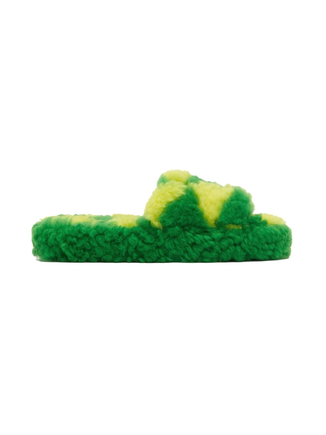 Green & Yellow Teddy Sandals - 1
