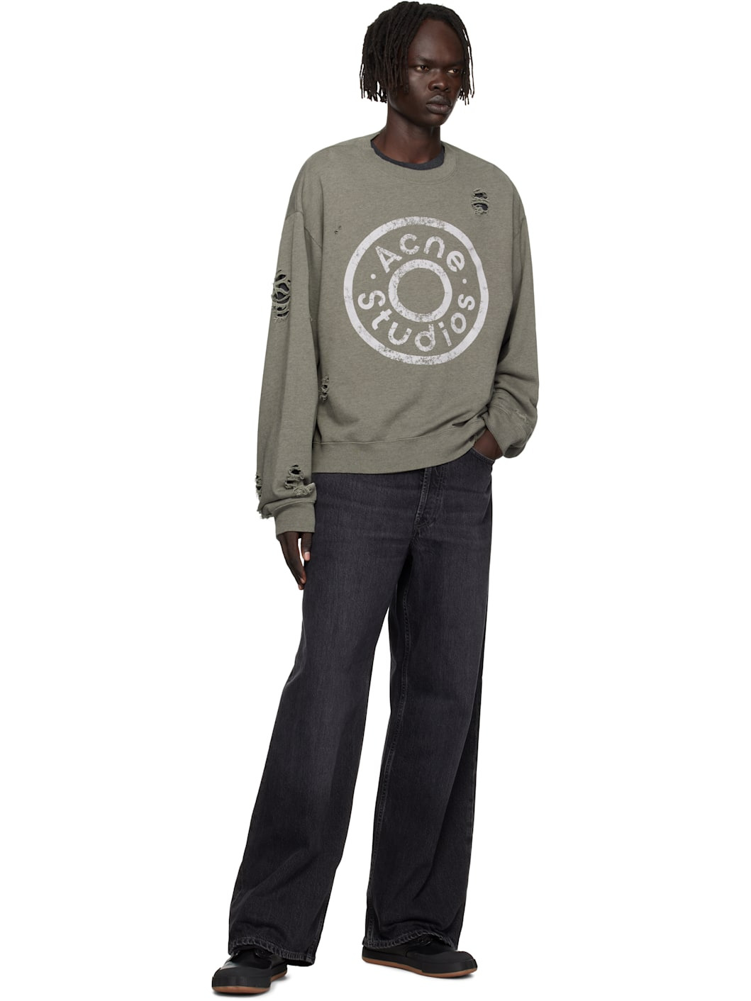 Gray Printed Logo Sweatshirt - 4