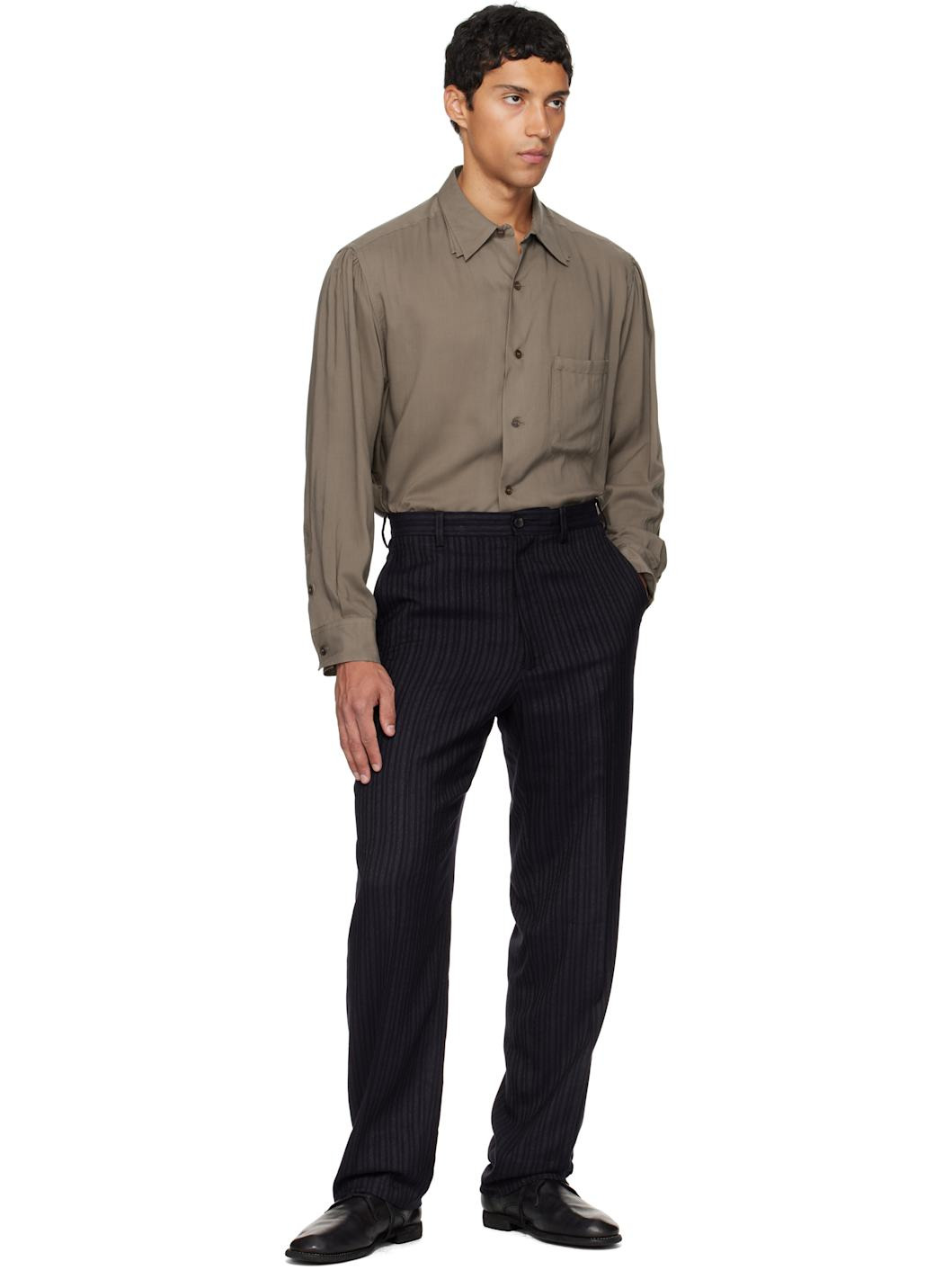 Black Suit RY Heather ST Flat Trousers - 4