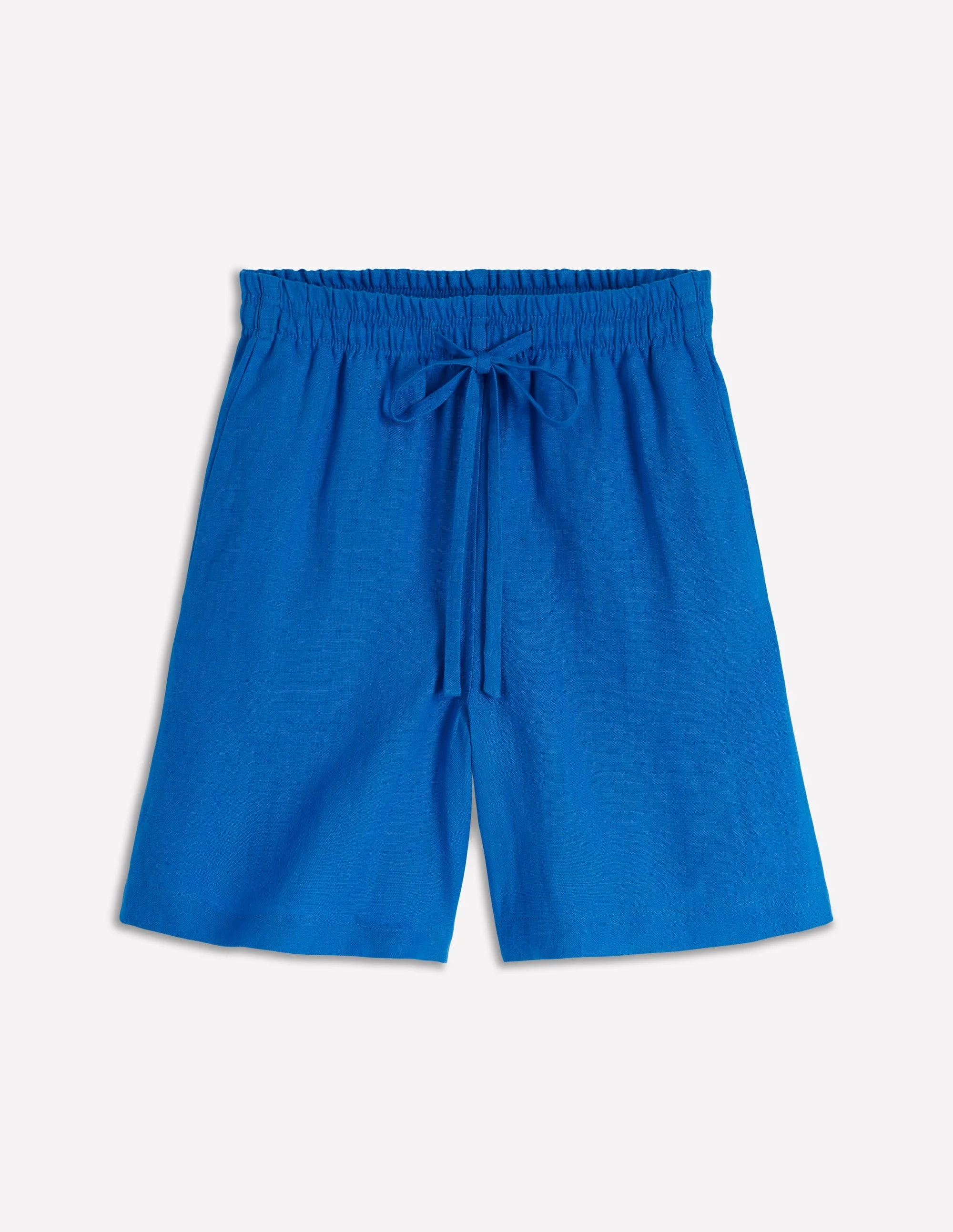 Islington Linen Shorts-Kingfisher Blue - 1