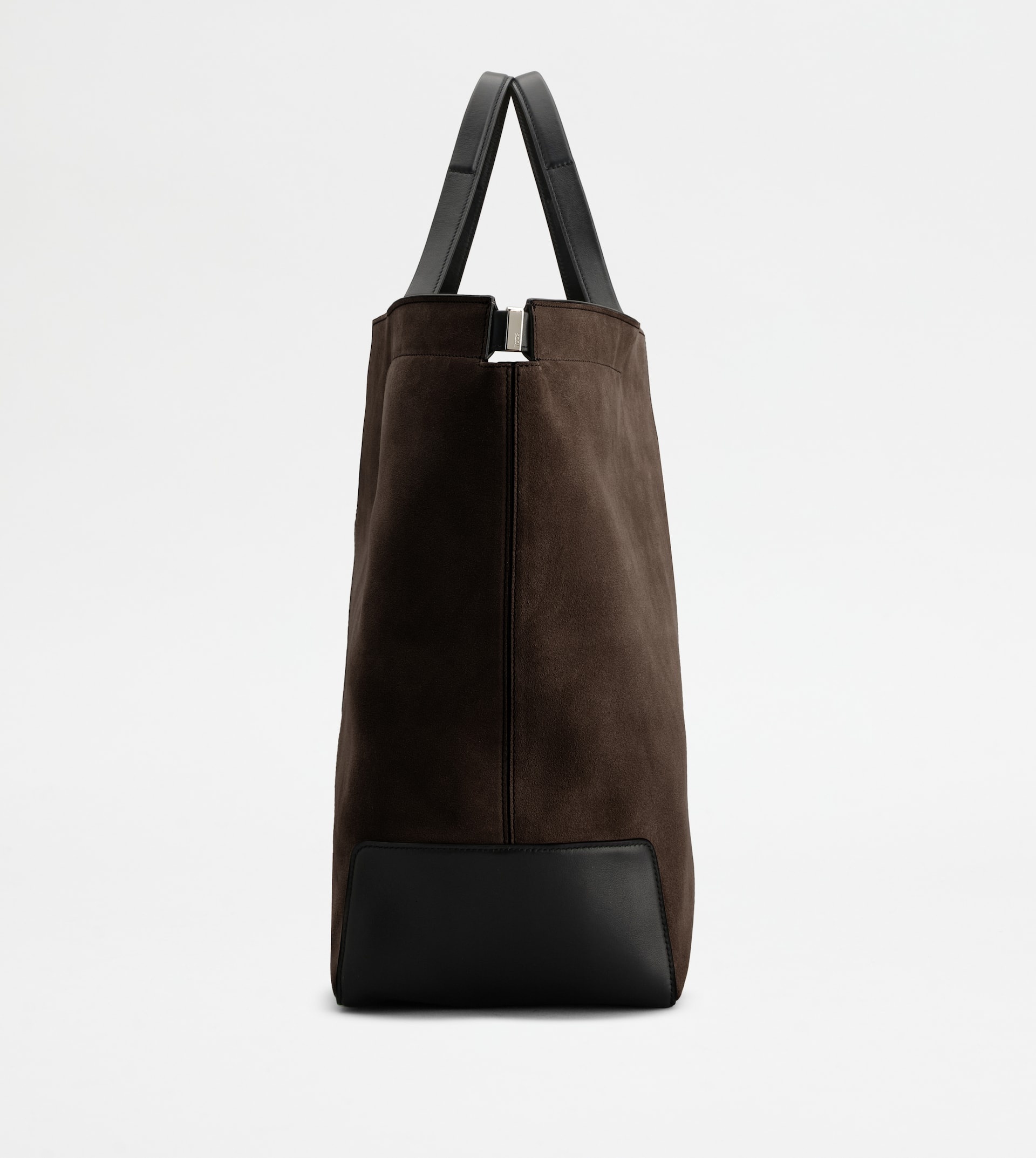TOD'S DI BAG FOLIO IN LEATHER MAXI - BROWN, BLACK - 2