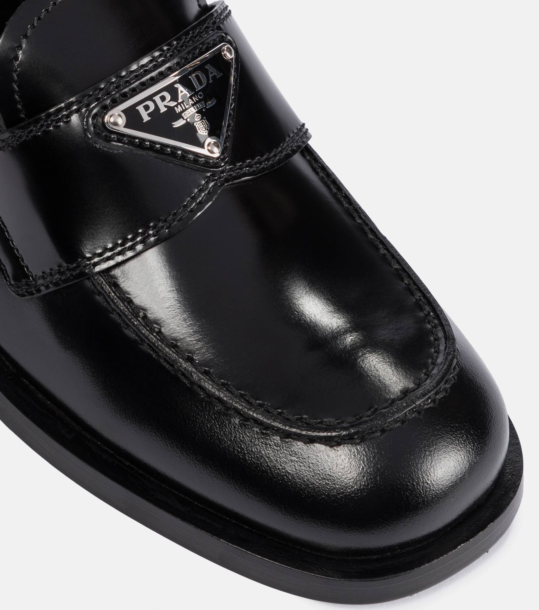 Logo leather loafers - 6
