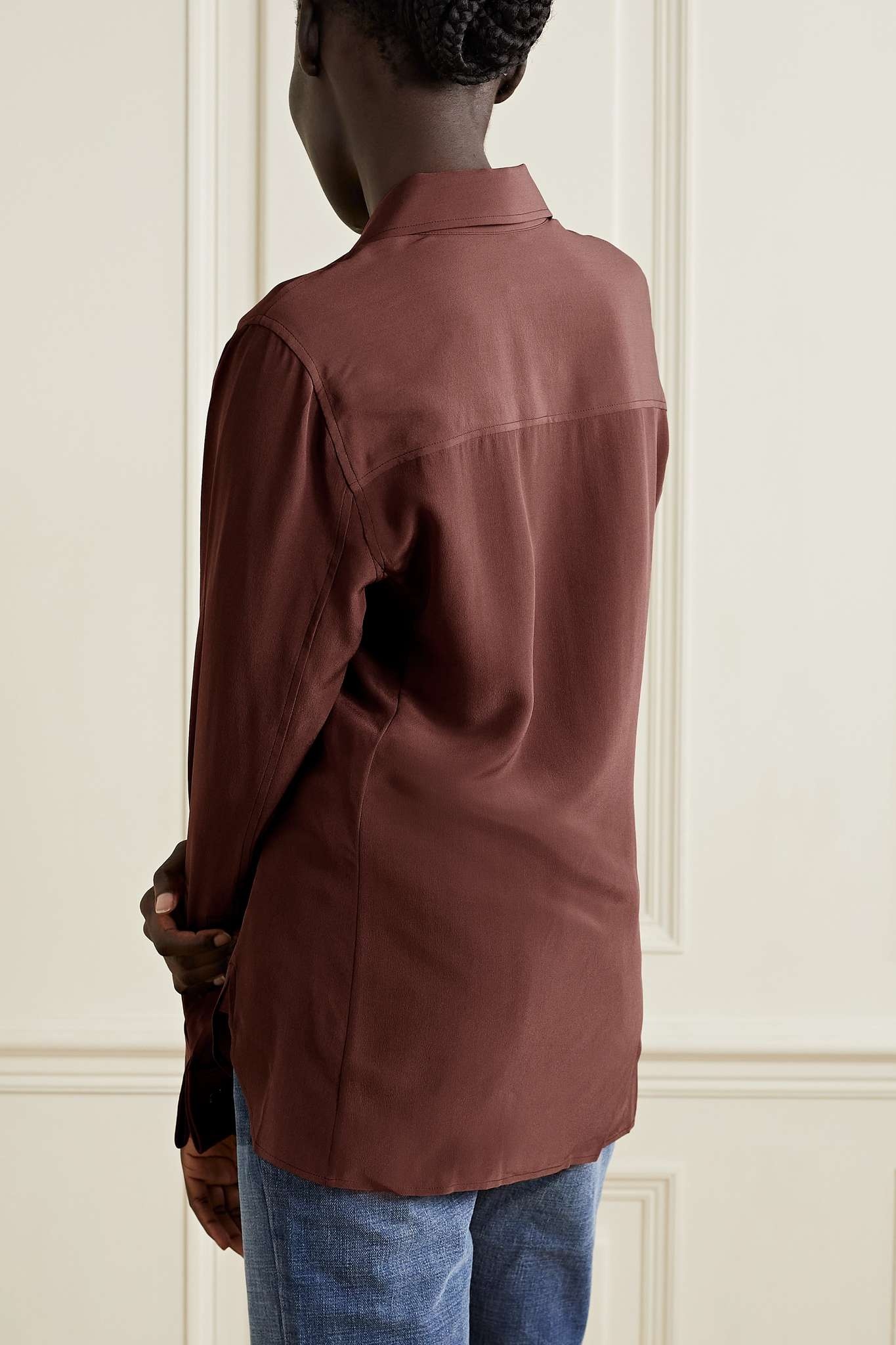 Silk-crepe shirt - 4