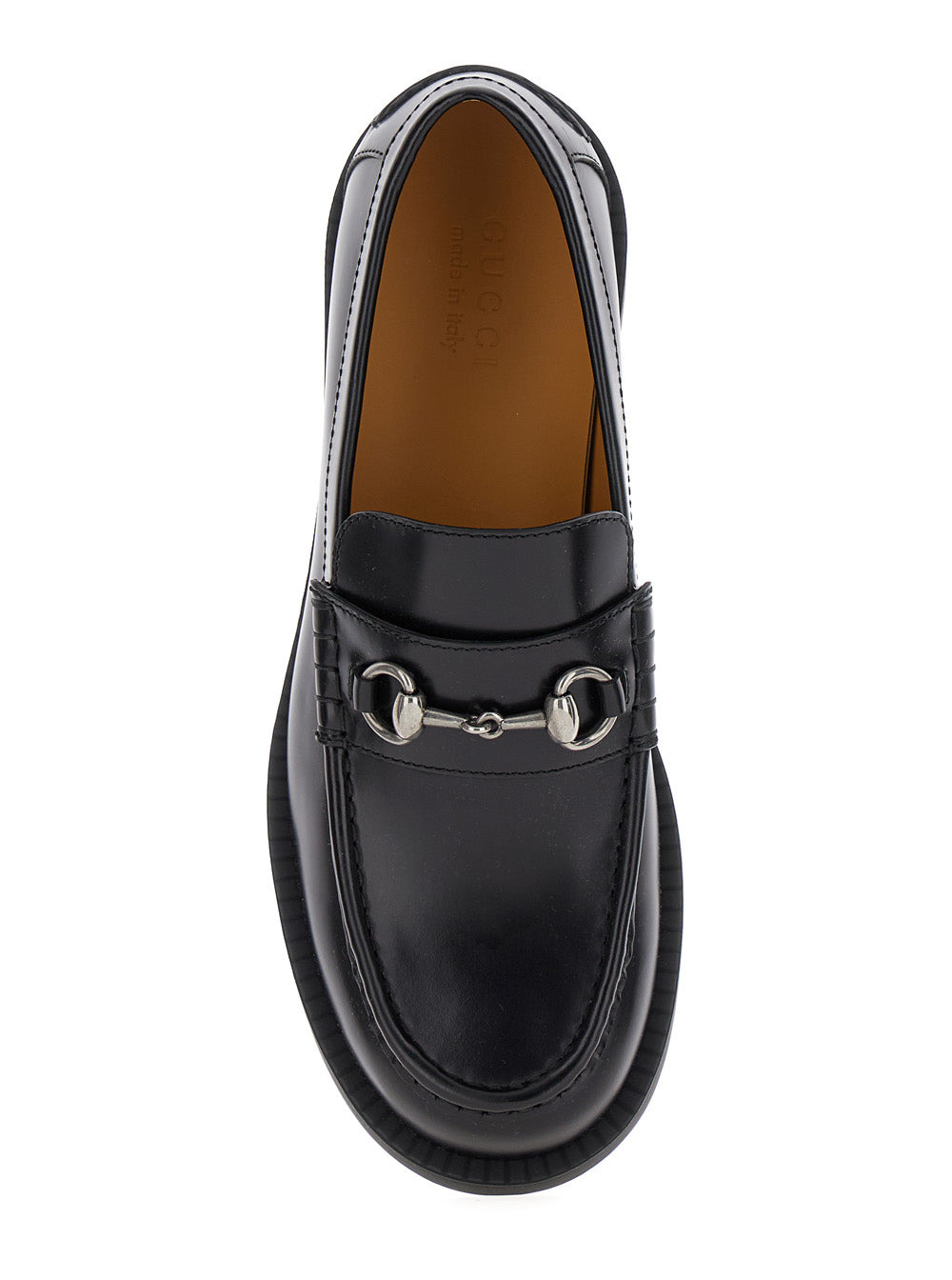 Gucci Men Black Chunky Loafers With Horsebit Detail In Leather Man - 4