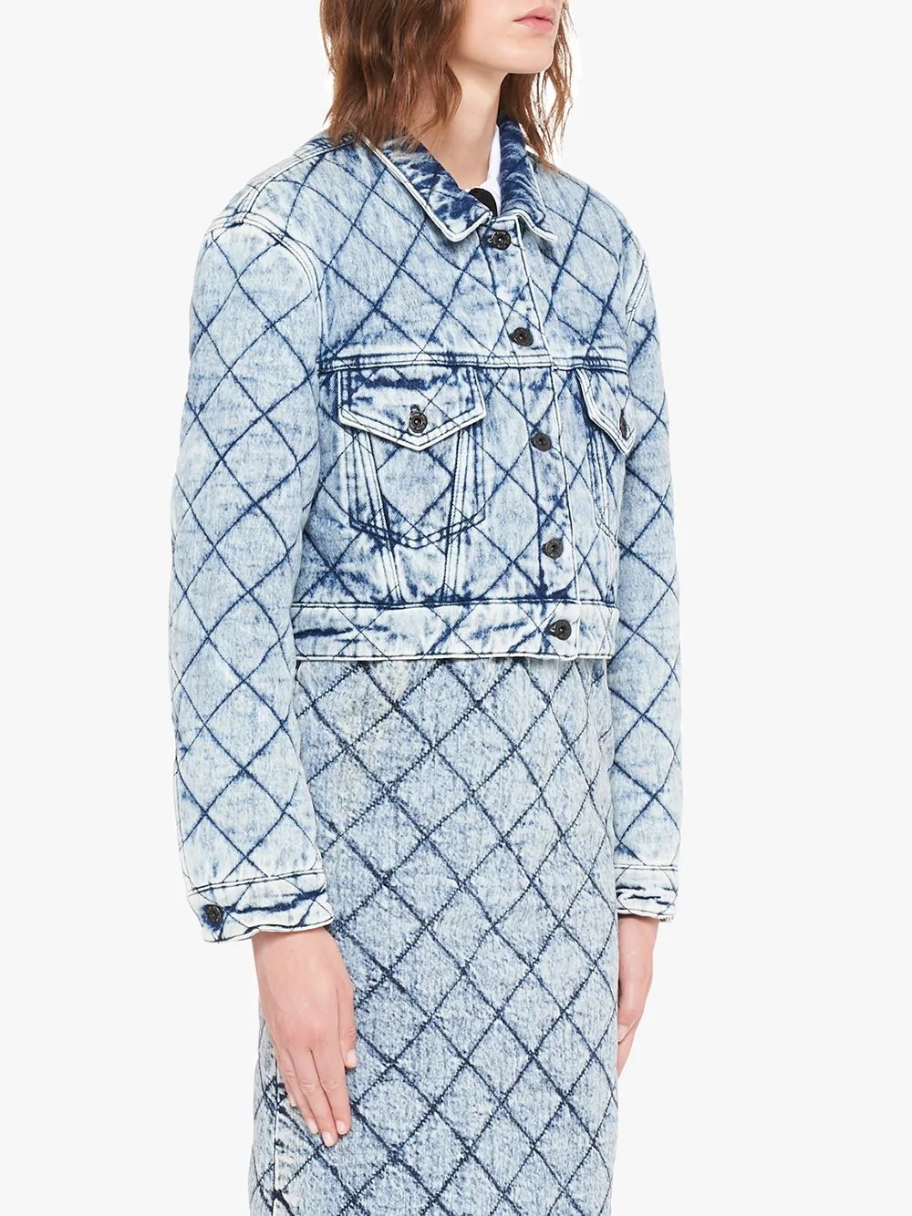 quilted denim jacket - 3