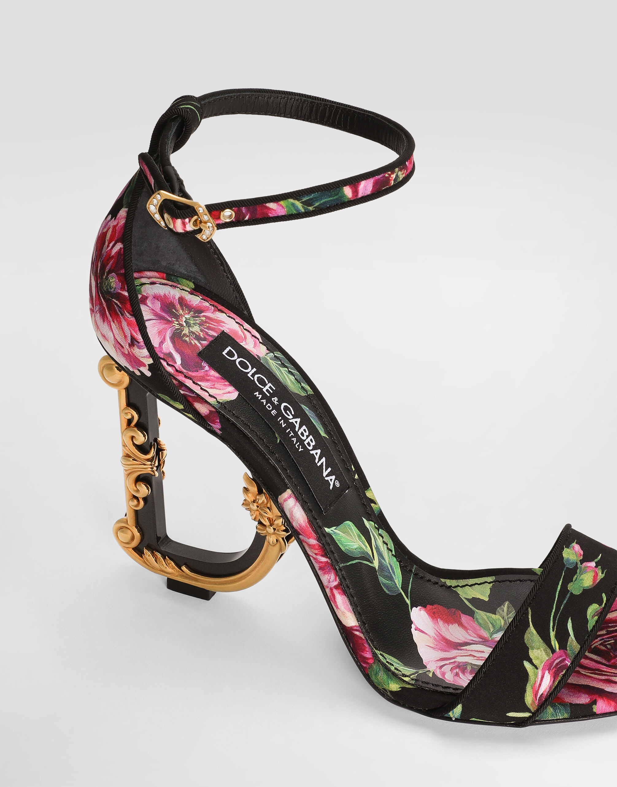 Satin baroque DG sandals - 4