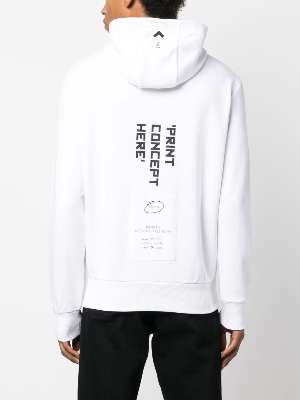 x GATE194 signature-print hoodie - 4