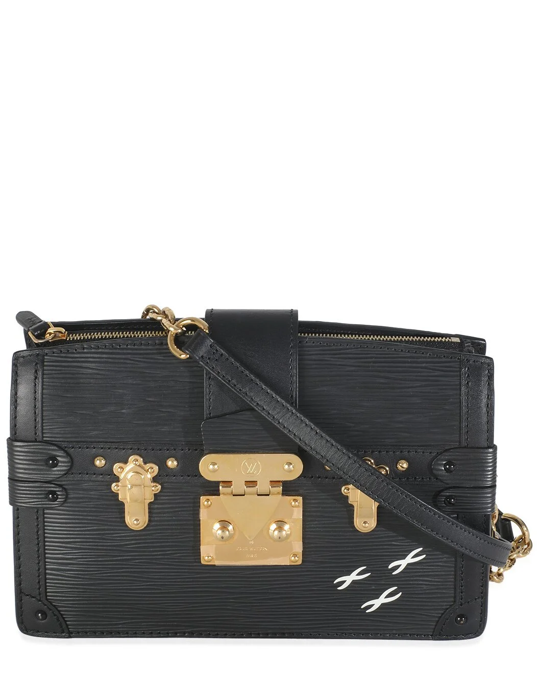 Louis Vuitton Black Epi Leather Trunk Clutch (Authentic Pre-Loved) - 1