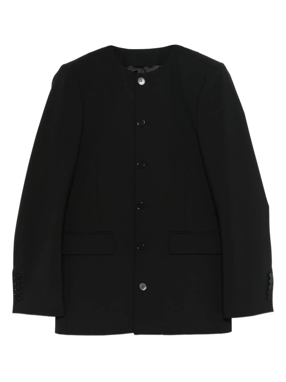 round-neck tailored jacket - 1