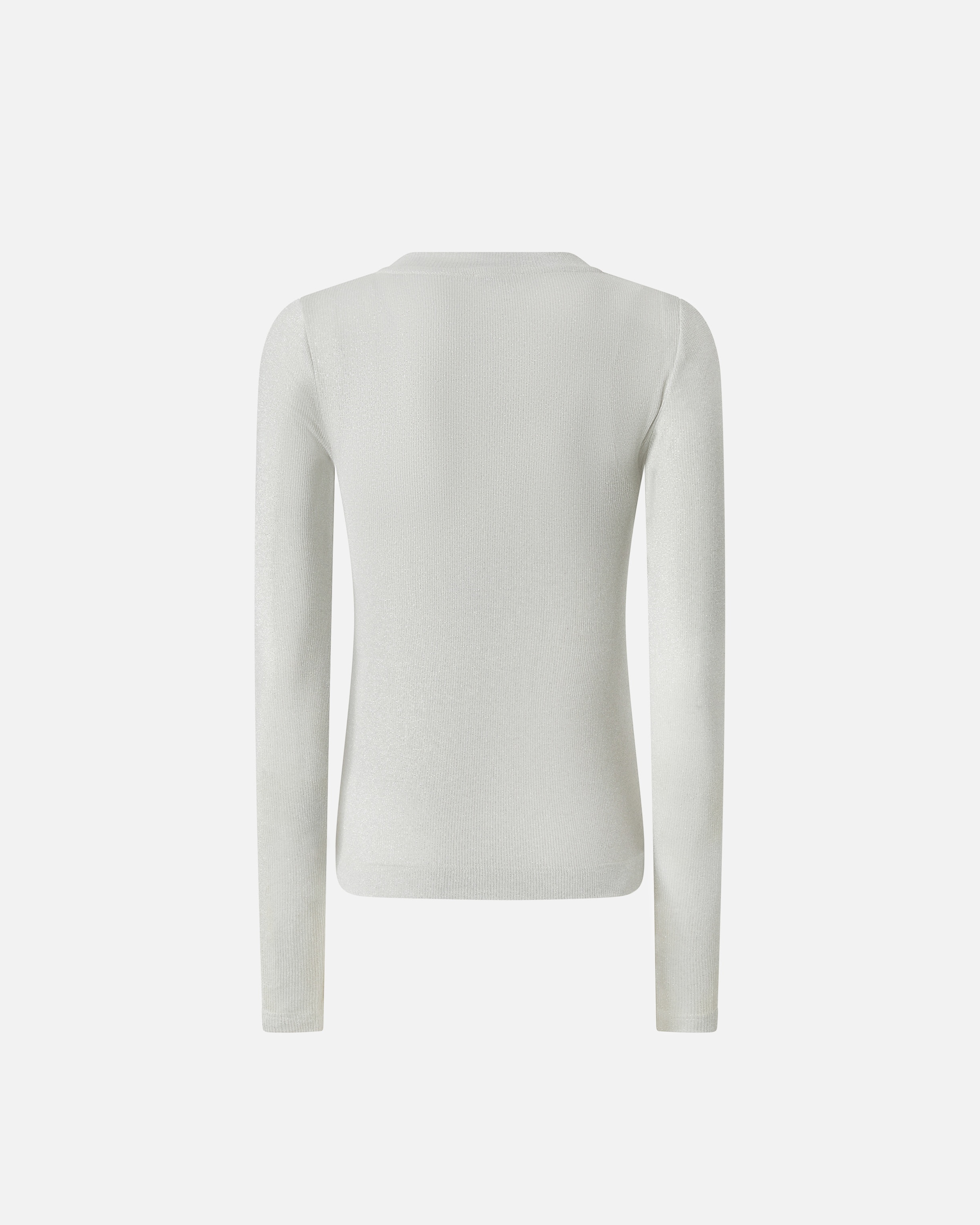 METALLIC RIBBED HENLEY SWEATER - 6