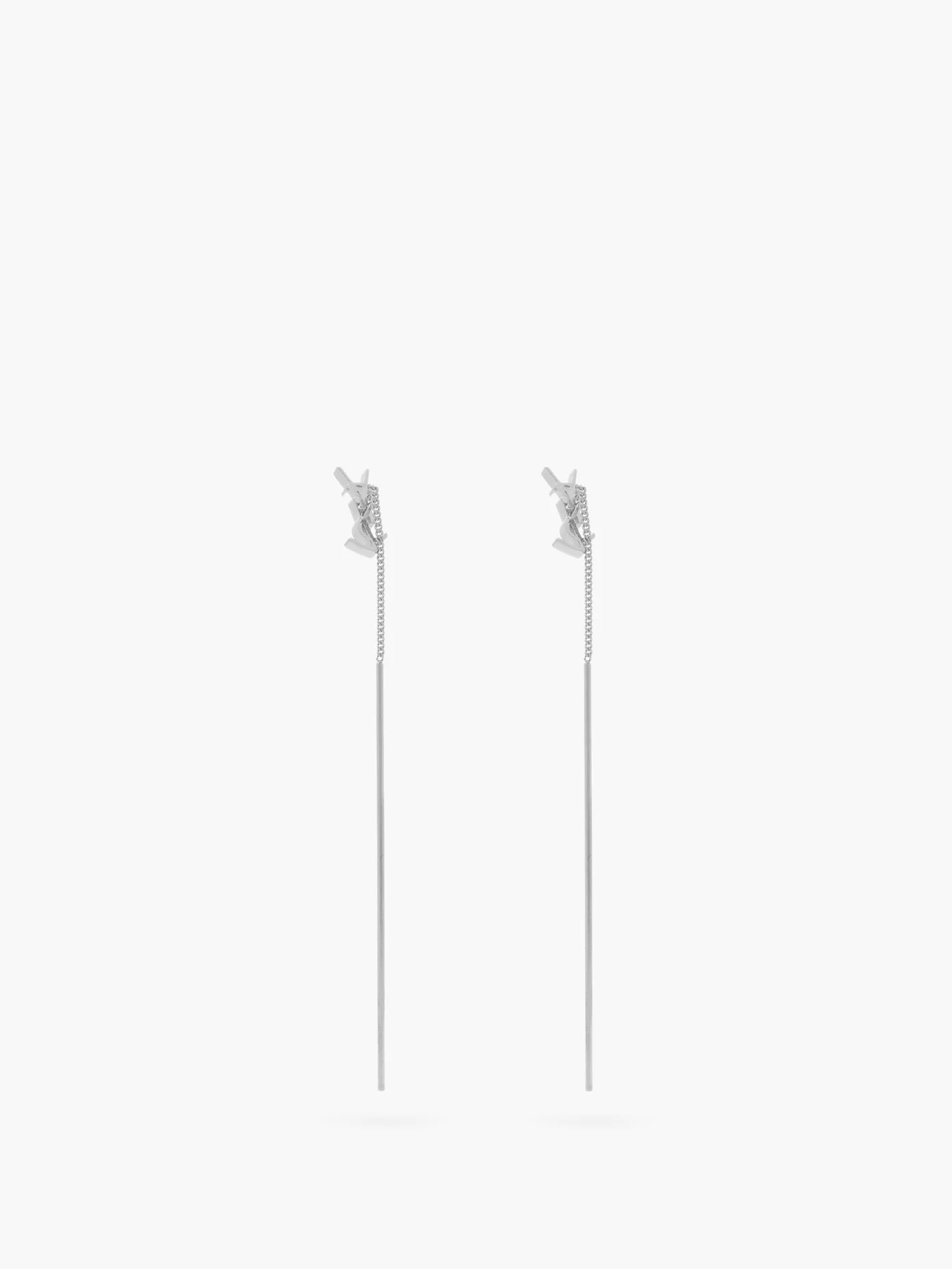 YSL-logo drop earrings - 4